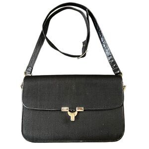 Vintage Leather & Horsehair Crossbody Bag